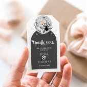 Halloween Retro Disco Spinnen & Disco Bal Bruiloft Cadeaulabel