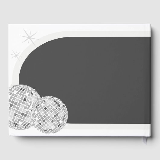 Halloween Retro Disco Spinnen & Disco Bal Bruiloft Gastenboek (Achterkant)