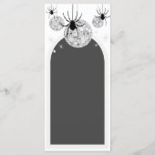 Halloween Retro Disco Spinnen & Disco Bal Bruiloft Menu (Achterkant)