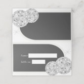 Halloween Retro Disco Spinnen & Disco Bal Bruiloft Plaatskaartje (Buitenkant ongevouwen)