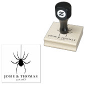 Halloween Retro Disco Spinnen & Disco Bal Bruiloft Rubberstempel (Gestempeld)