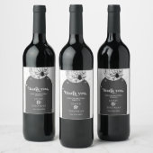 Halloween Retro Disco Spinnen & Disco Bal Bruiloft Wijn Etiket (Flessen)