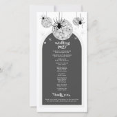 Halloween Retro Disco Spinnen Trouwprogramma (Achterkant)