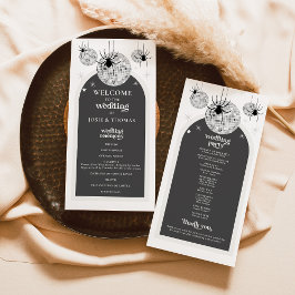 Halloween Retro Disco Spinnen Trouwprogramma