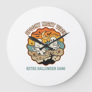 Halloween Retro Geesten Nacht Grote Klok