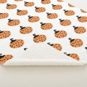 Halloween Retro Geometric Black White Pumpkins Sherpa Deken (3/4)