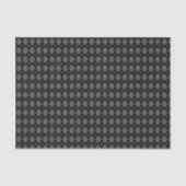 Halloween Retro Gray Black Argyle Tissuepapier (Voorkant)