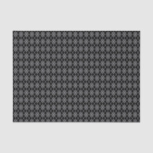 Halloween Retro Gray Black Argyle Tissuepapier
