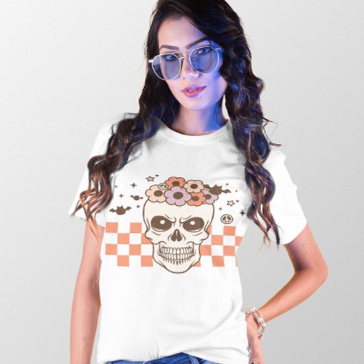 HALLOWEEN RETRO GROOVY  BOZE SCHEDEL T-SHIRT