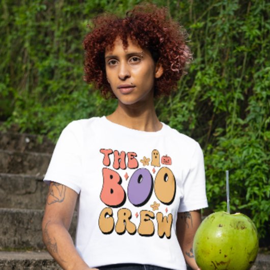 HALLOWEEN RETRO GROOVY DE BOO CREW T-SHIRT