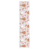 HALLOWEEN RETRO GROOVY PUMPKINS AND GHOSTS KORTE TAFELLOPER (Voorkant)