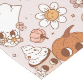 HALLOWEEN RETRO GROOVY PUMPKINS AND GHOSTS KORTE TAFELLOPER (Hoek)