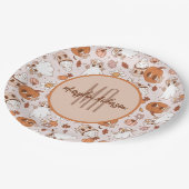 HALLOWEEN RETRO GROOVY PUMPKINS AND GHOSTS PAPIEREN BORDJE (Gekanteld)