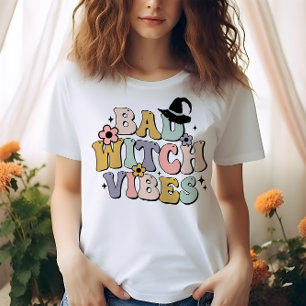 HALLOWEEN RETRO GROOVY SLECHTE HEKS VIBES T-SHIRT