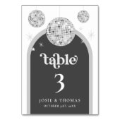 Halloween Retro Grunge Disco Ball Bruiloft Kaart (Voorkant)