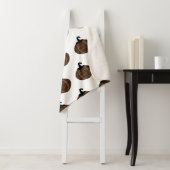 Halloween Retro Heart Pumpkins Sherpa Deken (In situ)