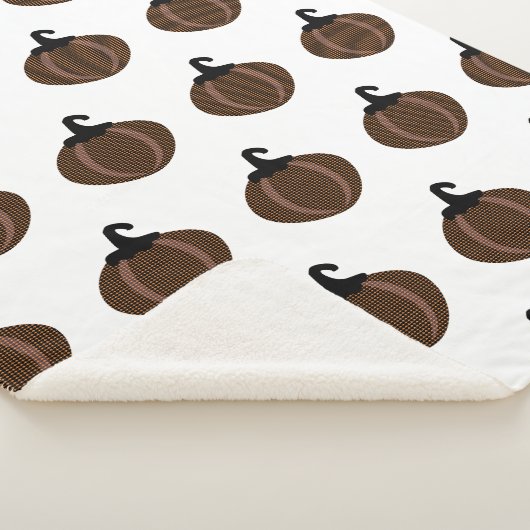 Halloween Retro Heart Pumpkins Sherpa Deken (3/4)