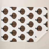 Halloween Retro Heart Pumpkins Sherpa Deken (Voorkant (horizontaal))