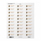 Halloween Retro Heks Retouradres Label (Full Sheet)