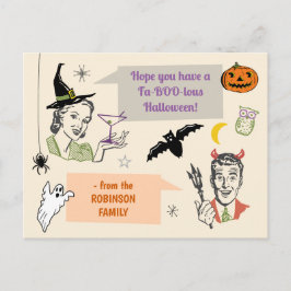 Halloween Retro Humor Faboolous Custom Name Briefkaart