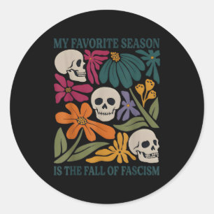 Halloween Retro Mijn Favoriete Seizoen Is De Herfs Ronde Sticker