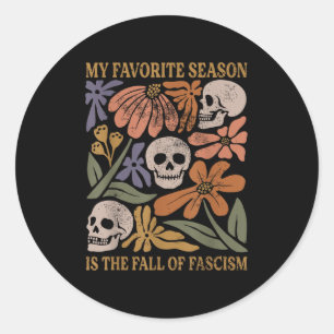 Halloween Retro Mijn Favoriete Seizoen Is De Herfs Ronde Sticker