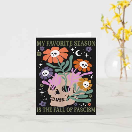 Halloween Retro My Favorite Season Is The Fall Of  Kaart (Gele Bloem)