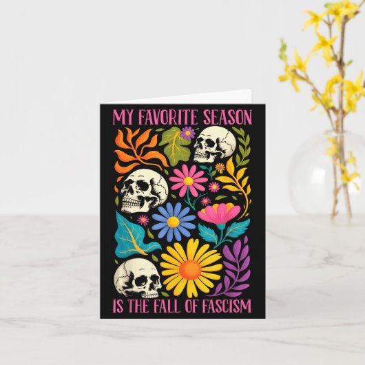 Halloween Retro My Favorite Season Is The Fall Of  Kaart (Gele Bloem)