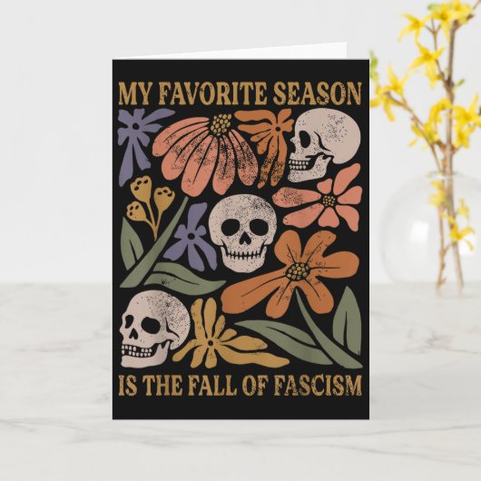 Halloween Retro My Favorite Season Is The Fall Of  Kaart (Gele Bloem)