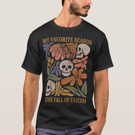 Halloween Retro My Favorite Season Is The Fall Of T-shirt (Voorkant)