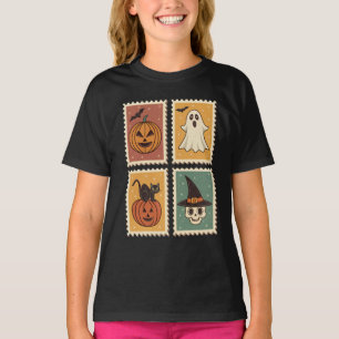  Halloween Retro Postzegel - T-shirt