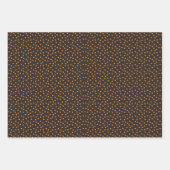 Halloween Retro Sinaasappel Polka Dot Zwart Achter Inpakpapier Vel (Voorkant 3)