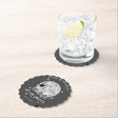 Halloween Retro Spinnen & Disco Bal Bruiloft Kartonnen Onderzetters (Insitu)