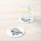 Halloween Retro Spinnen & Disco Bal Bruiloft Ronde Kartonnen Onderzetter (Insitu)