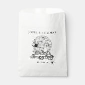 Halloween Retro Spinnen & Disco Bal Huwelijk Bedankzakje (Voorkant)