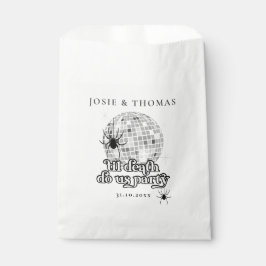 Halloween Retro Spinnen & Disco Bal Huwelijk Bedankzakje