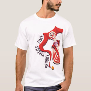 Halloween Retro Spooky Clown Kleurrijk Grappig Cir T-shirt