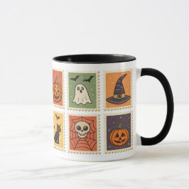Halloween Retro stempels Mok