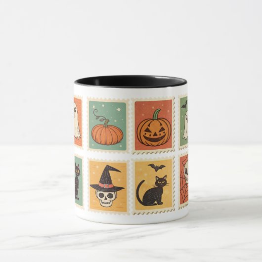  Halloween Retro stempels Mok (Midden)