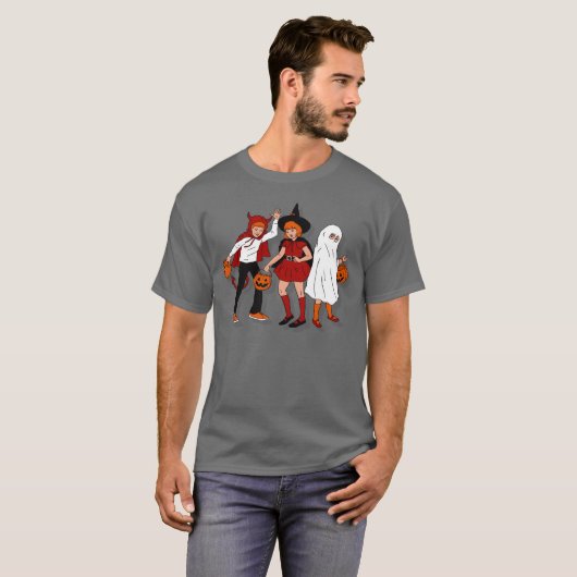 Halloween retro T-shirt (Voorkant volledig)