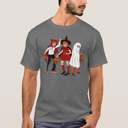  Halloween retro T-shirt (Voorkant)