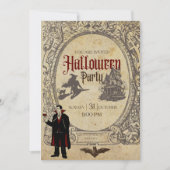 Halloween  retro vampier heksen kaart (Voorkant)