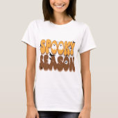 Halloween Retro Vibes | Spooky Seizoen T-shirt (Voorkant)