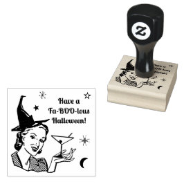 Halloween Retro Witch Humor Faboolous of Custom Rubberstempel