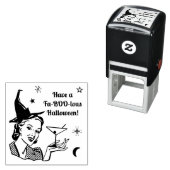 Halloween Retro Witch Humor Faboolous of Custom Zelfinktende Stempel (In situ)
