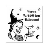 Halloween Retro Witch Humor Faboolous of Custom Zelfinktende Stempel (Design)