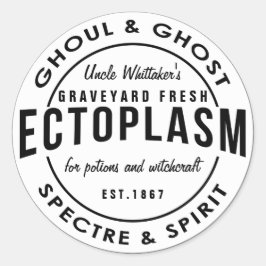 Halloween retro zwart ectoplasma drankje sticker