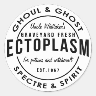 Halloween retro zwart ectoplasma drankje sticker