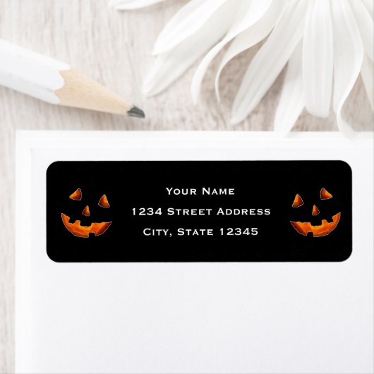 Halloween return-address-label etiket (Insitu)