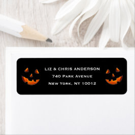 Halloween return-address-label etiket